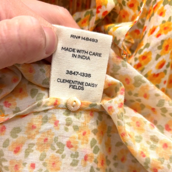 DOEN-Henry Top (Clementine Daisy) size Small - Picture 5 of 6